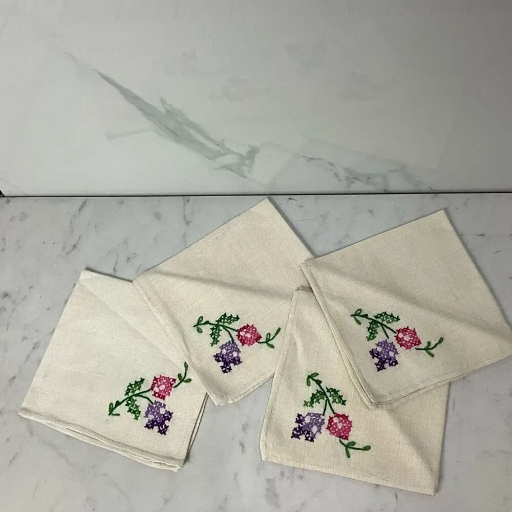 VINTAGE Cross Stitch Napkins